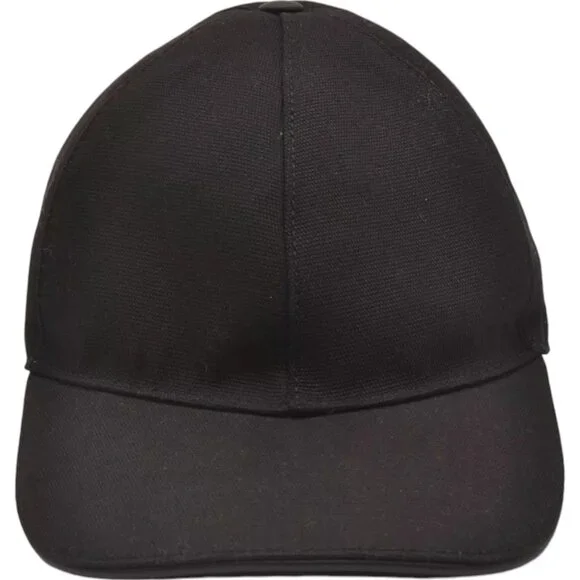 087273AR (S3) Gucci Cap Web Sherry Line Interlocking Black Canvas